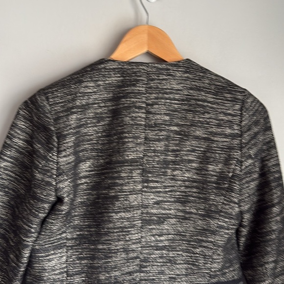 Vince Black Leather Trim Boucle Jacket Size 2 - Picture 12 of 16